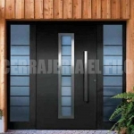 puerta de aluminio con cristales